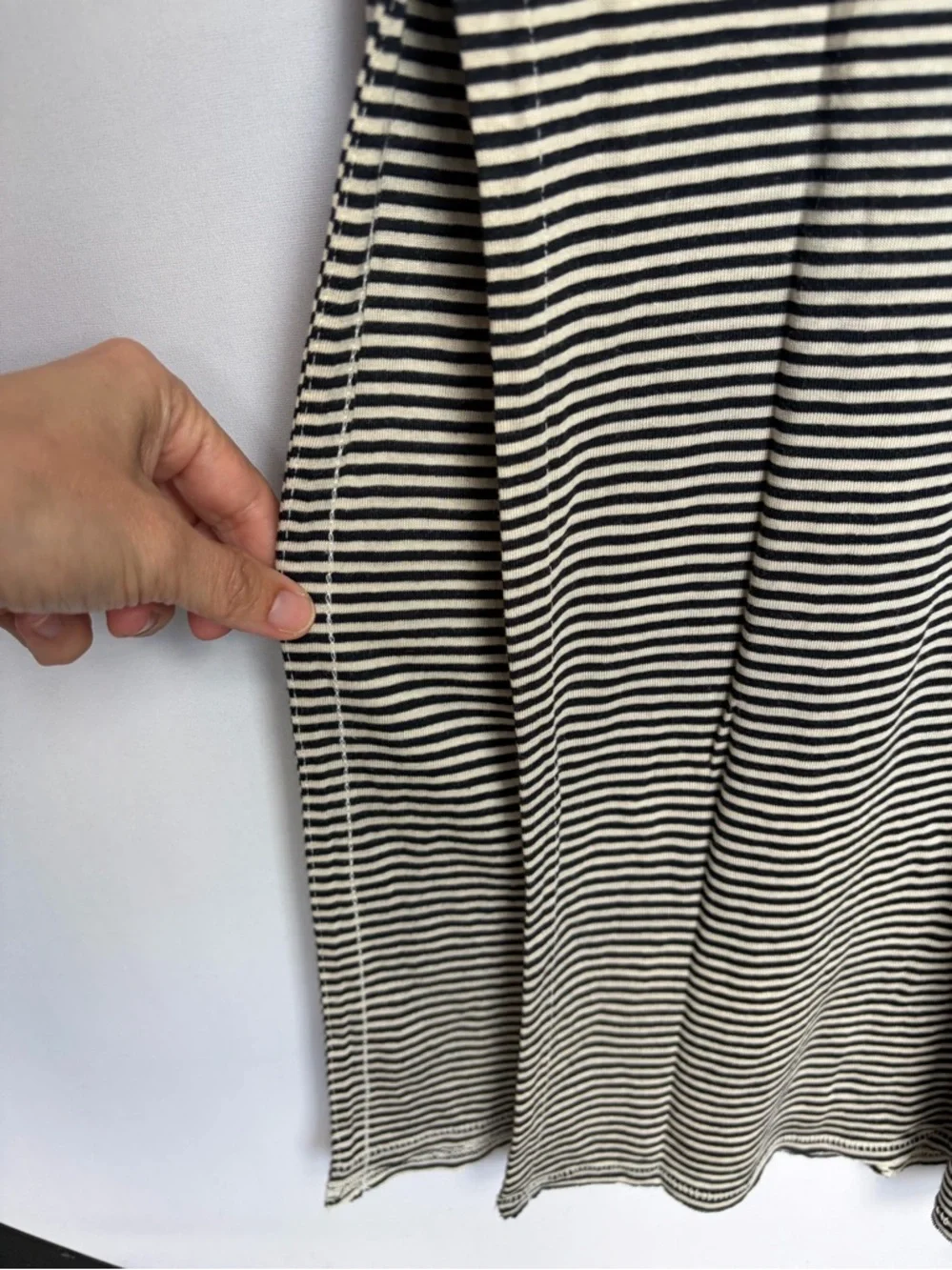 Rag & Bone Michal Striped Slub Jersey Midi Dress Sz S Casual Linen Blend NWT - Picture 9 of 16